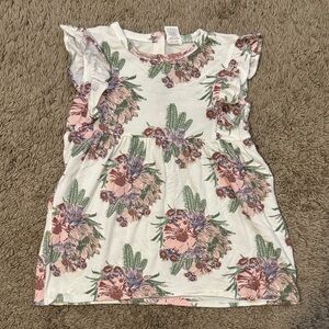 Kate Quinn Flutter Sleeve Tee in Cactus Floral